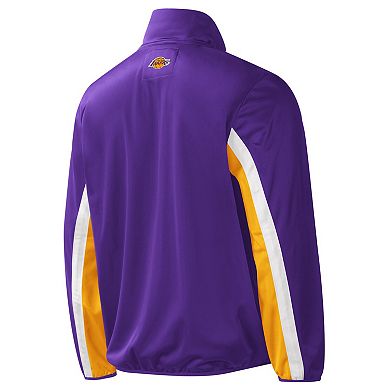 Men's G-III Sports by Carl Banks Purple Los Angeles Lakers Contender Wordmark Full-Zip Track Jacket