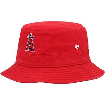 Men's '47 Red Los Angeles Angels Primary Bucket Hat
