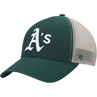 Men's '47 Green Oakland Athletics Flagship Wash MVP Trucker Snapback Hat