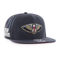 Men's Mitchell & Ness Black/Navy New Orleans Pelicans Logo