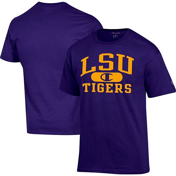 Men's Champion Purple LSU Tigers Arch Pill T-Shirt