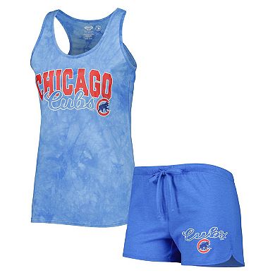 Women's Concepts Sport Royal Chicago Cubs Billboard Racerback Tank Top & Shorts Sleep Set