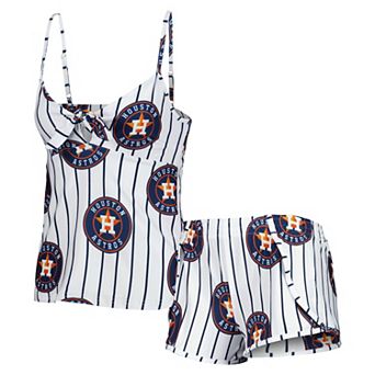 Women's Concepts Sport White Houston Astros Reel Allover Print Tank Top & Shorts Sleep Set
