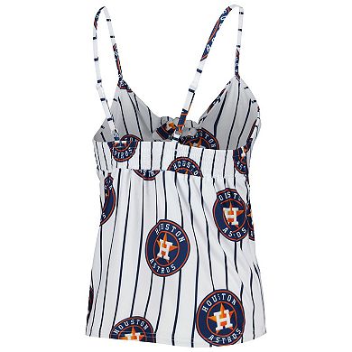 Women's Concepts Sport White Houston Astros Reel Allover Print Tank Top & Shorts Sleep Set