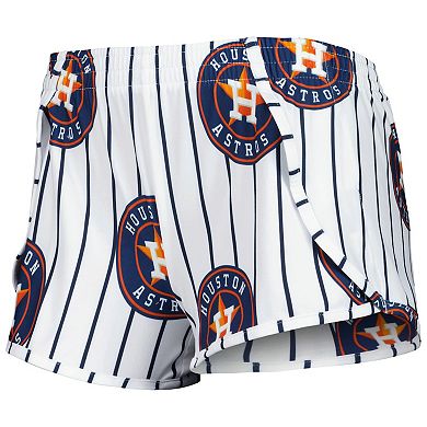 Women's Concepts Sport White Houston Astros Reel Allover Print Tank Top & Shorts Sleep Set