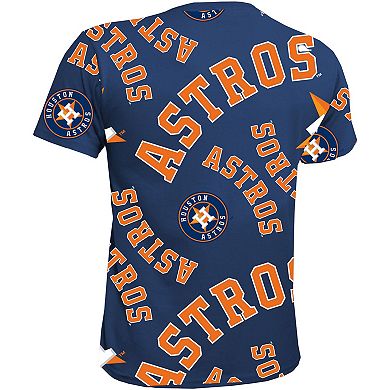 Youth Stitches Navy Houston Astros Allover Team T-Shirt