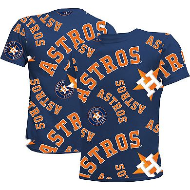 Youth Stitches Navy Houston Astros Allover Team T-Shirt