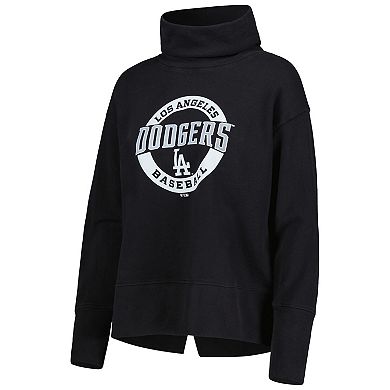 Women's Levelwear Black Los Angeles Dodgers Sunset Farm Team Pullover Sweatshirt
