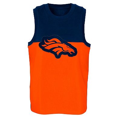 Youth Orange/Navy Denver Broncos Revitalize Tank Top