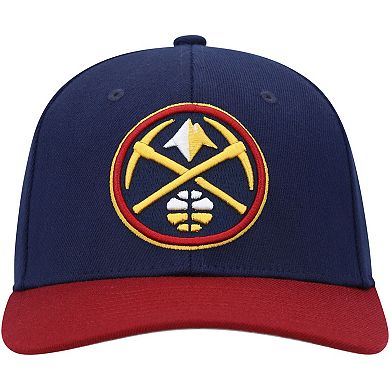 Men's Mitchell & Ness Navy/Red Denver Nuggets MVP Team Two-Tone 2.0 Stretch-Snapback Hat