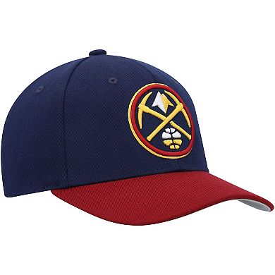 Men's Mitchell & Ness Navy/Red Denver Nuggets MVP Team Two-Tone 2.0 Stretch-Snapback Hat