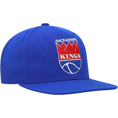 Men's Mitchell & Ness Blue Sacramento Kings Hardwood Classics MVP Team Ground 2.0 Fitted Hat