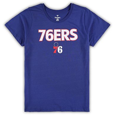 Women's Fanatics Branded Royal/Heather Gray Philadelphia 76ers Plus Size T-Shirt & Shorts Combo Set