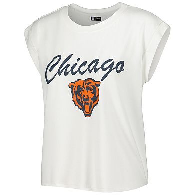 Women's Concepts Sport White/Cream Chicago Bears Montana Knit T-Shirt & Shorts Sleep Set