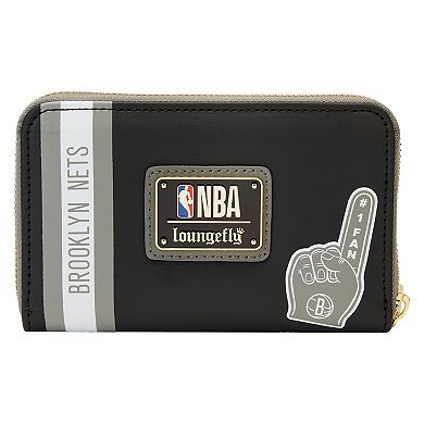 Loungefly Brooklyn Nets Patches Zip-Around Wallet