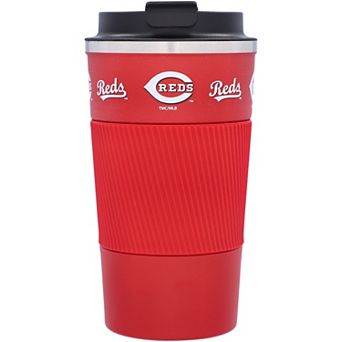 Cincinnati Reds 18oz Coffee Tumbler with Silicone Grip