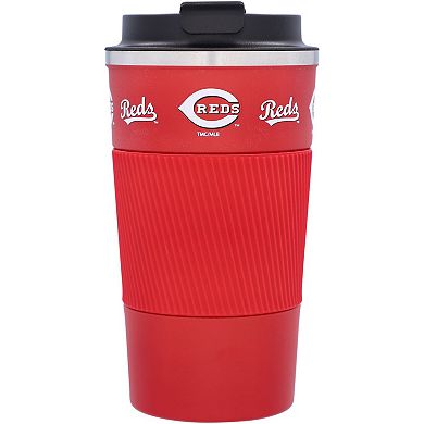 Cincinnati Reds 18oz Coffee Tumbler with Silicone Grip