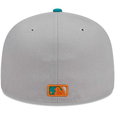 Men's New Era Gray/Teal Boston Red Sox 59FIFTY Fitted Hat