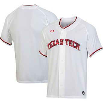 Men's Under Armour White Texas Tech Red Raiders Replica Baseball Jersey