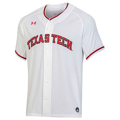 Men's Under Armour White Texas Tech Red Raiders Replica Baseball Jersey