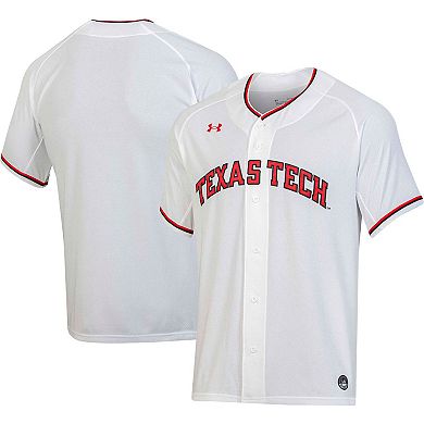 Men's Under Armour White Texas Tech Red Raiders Replica Baseball Jersey