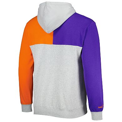 Men's Mitchell & Ness Heather Gray Phoenix Suns Tie-Breaker Pullover Hoodie
