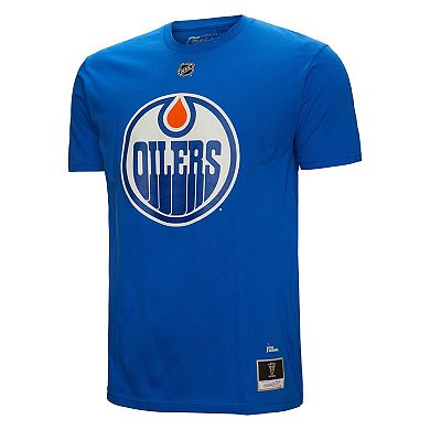 Men's Mitchell & Ness Grant Fuhr Royal Edmonton Oilers Name & Number T-Shirt
