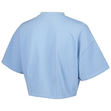 Men's Lusso Light Blue Philadelphia 76ers Nola Faded Tonal Cropped T-Shirt