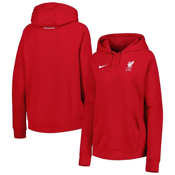 Women's Nike Red Liverpool Essential Raglan Pullover Hoodie