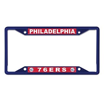 WinCraft Philadelphia 76ers Chrome Colored License Plate Frame