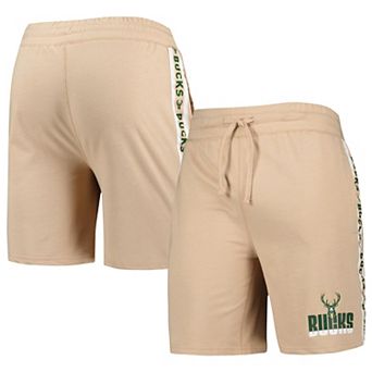 Men's Concepts Sport Tan Milwaukee Bucks Team Stripe Shorts