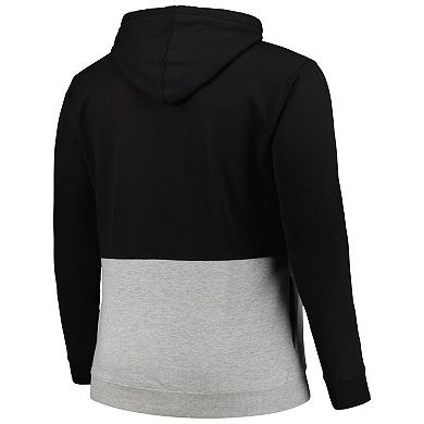 Men's Black/Heather Gray Baltimore Orioles Big & Tall Hoodie Half-Zip Sweatshirt