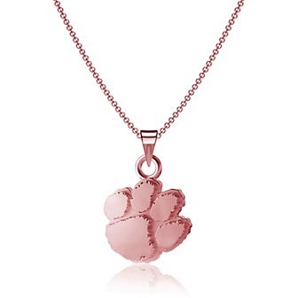 Dayna Designs Clemson Tigers Rose Gold Pendant Necklace