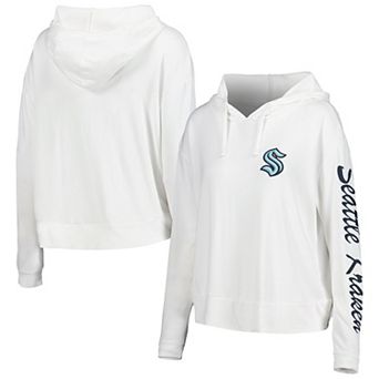 Women's Concepts Sport Cream Seattle Kraken Accord Hacci Long Sleeve Hoodie T-Shirt