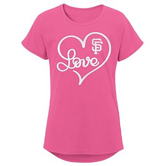 Girls Youth Pink San Francisco Giants Lovely T-Shirt