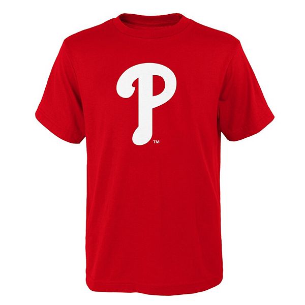 Youth Red Philadelphia Phillies Logo Primary Team T-Shirt