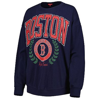 Women's Mitchell & Ness Navy Boston Red Sox Logo Lt 2.0 Pullover Sweatshirt