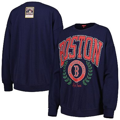 Women's Mitchell & Ness Navy Boston Red Sox Logo Lt 2.0 Pullover Sweatshirt