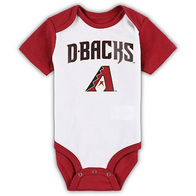 Newborn & Infant White/Heather Gray Arizona Diamondbacks Little Slugger ...
