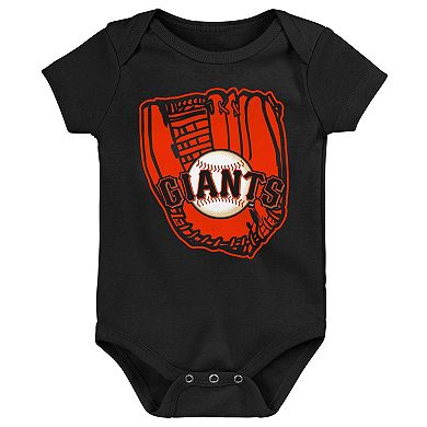 Infant Orange/Black/White San Francisco Giants Minor League Player Three-Pack Bodysuit Set