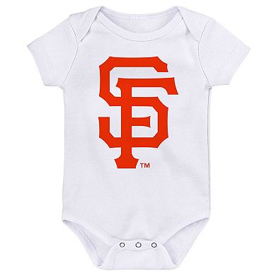 Infant Orange/Black/White San Francisco Giants Minor League Player Three-Pack Bodysuit Set