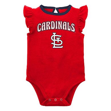 Infant Red/Heather Gray St. Louis Cardinals Little Fan Two-Pack Bodysuit Set