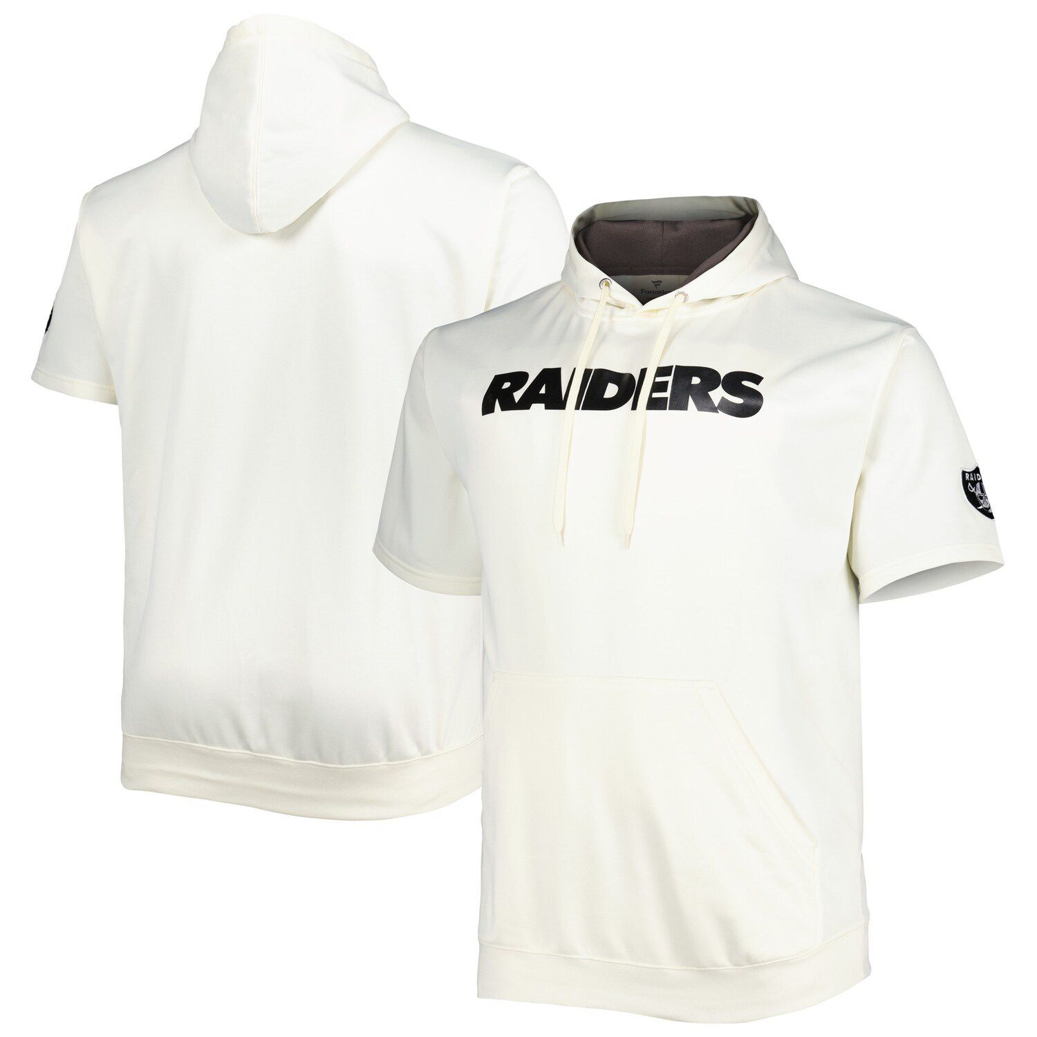 Men's White/Black Las Vegas Raiders Big & Tall Fade Polo