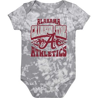 Newborn & Infant Heather Gray Alabama Crimson Tide Lil Rocker Tie-Dye Bodysuit