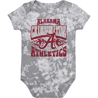 Newborn & Infant Heather Gray Alabama Crimson Tide Lil Rocker Tie-Dye Bodysuit