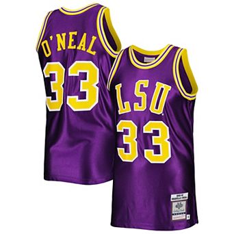 Men's Mitchell & Ness Shaquille O'Neal Purple LSU Tigers Authentic Jersey