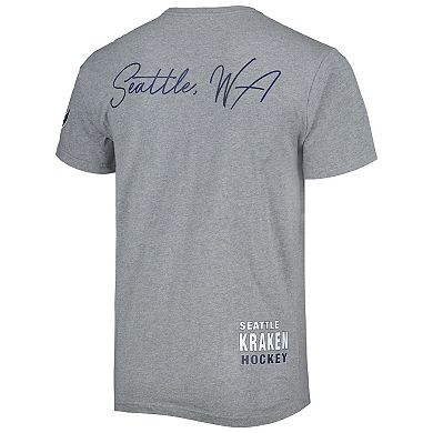 Men's Mitchell & Ness Heather Gray Seattle Kraken City Collection T-Shirt