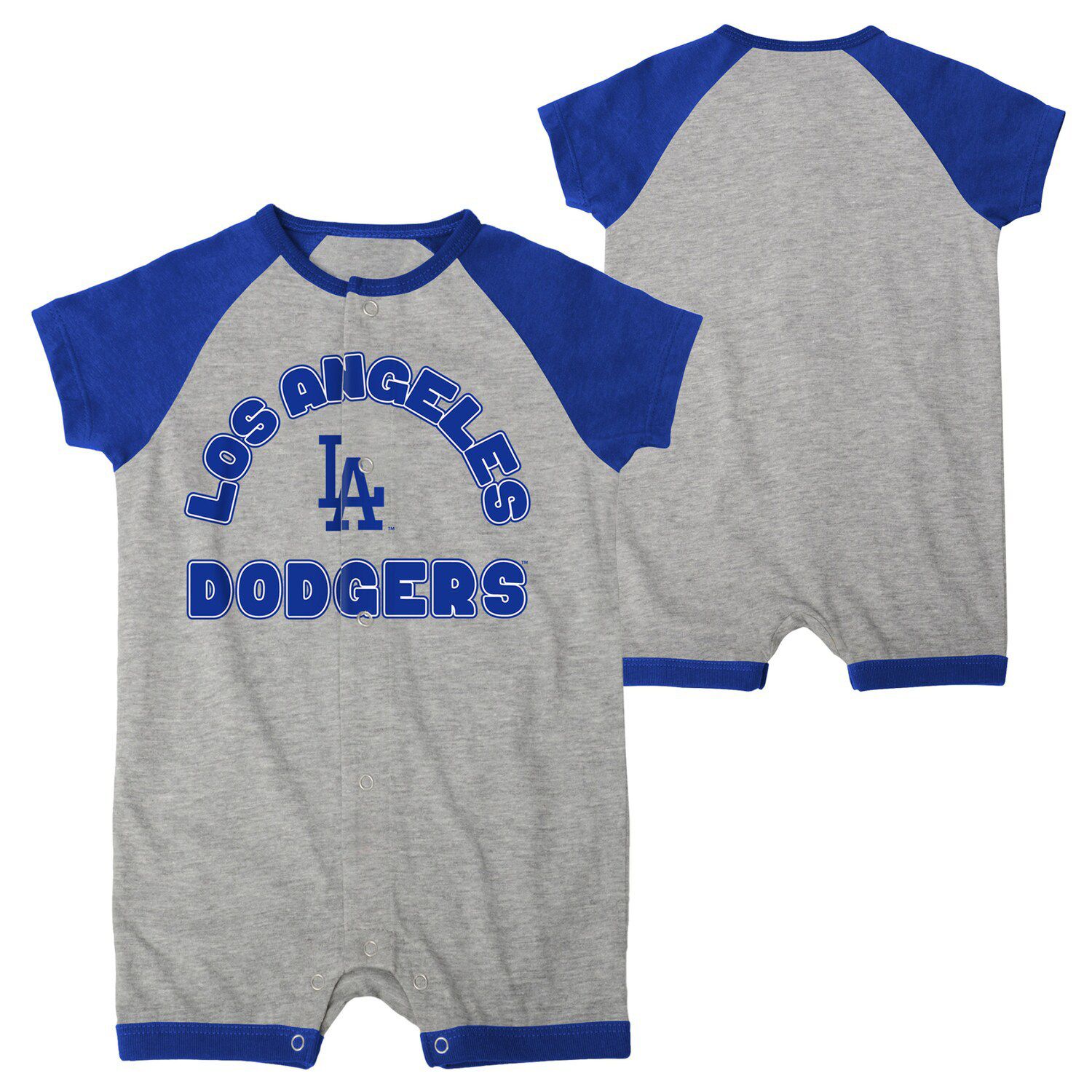 Outerstuff Girls Newborn & Infant Royal/Heathered Gray Los Angeles Dodgers Scream & Shout Two-Pack Bodysuit Set