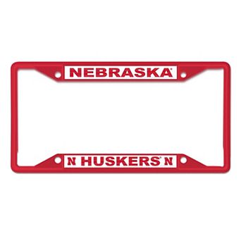 WinCraft Nebraska Huskers Chrome Color License Plate Frame