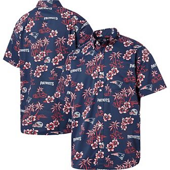 Men's Reyn Spooner Navy New England Patriots Kekai Button-Up Shirt